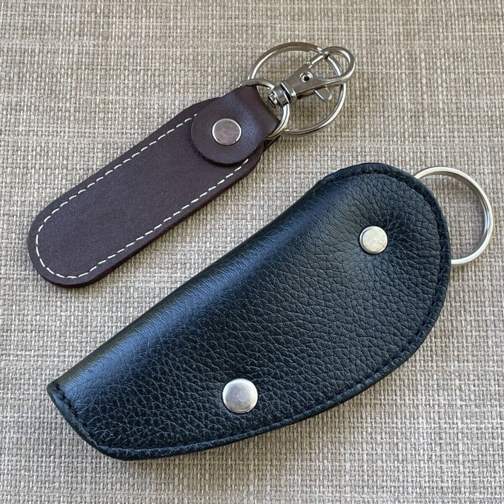 Leather Key Chain Handmade Genuine Leather Keys Holder Key rings Lot of 2